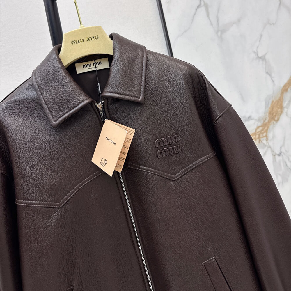 M1um1u WOMEN Genuine Leather COAT(size:S|M|L)