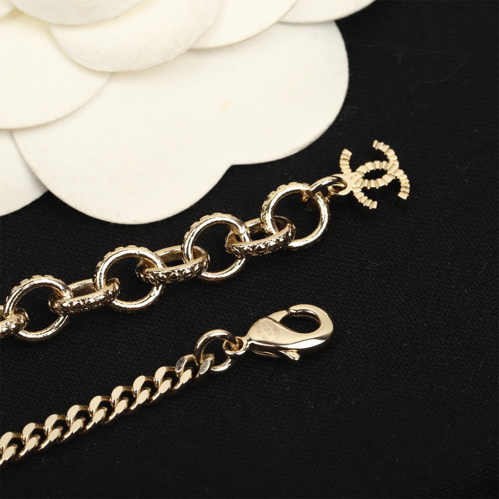 Ch**el Double CC LOGO NECKLACE