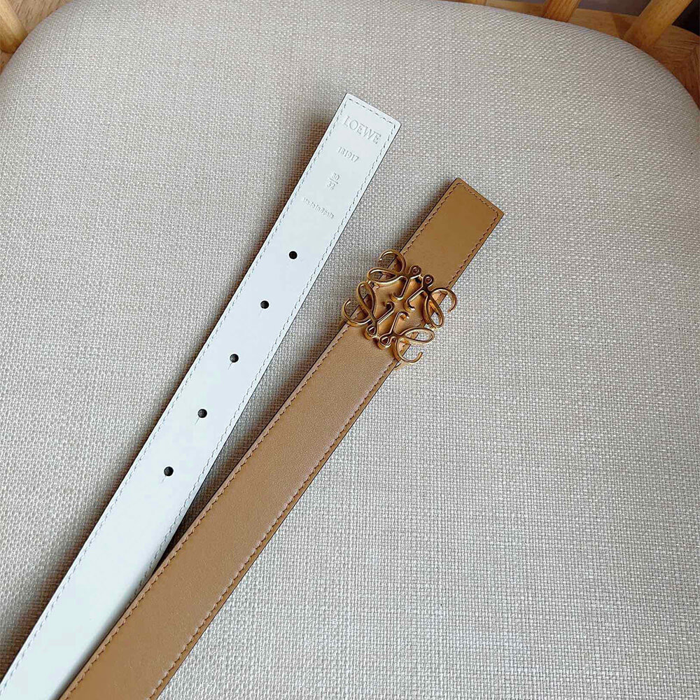 L0ew* Reversible Anagram belt in smooth calfskin 28mm