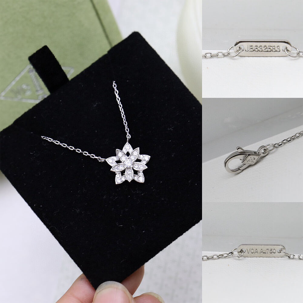 V*n Cl**f & Arpels Lotus openwork pendant mini model