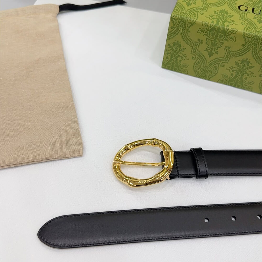 Gvc*1 belt with round bamboo buckle