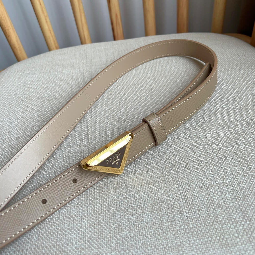 Pra*a Saffiano leather belt