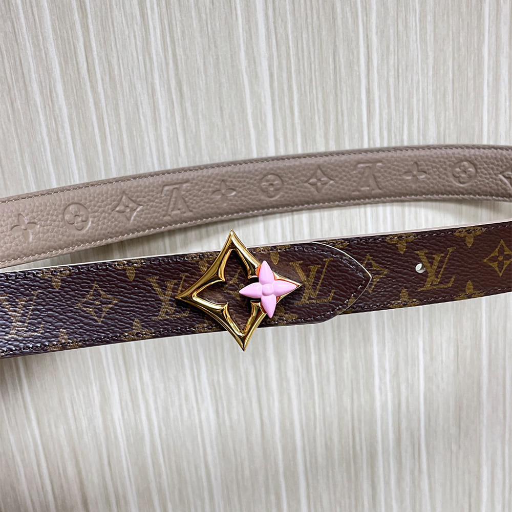 LV Flowergram Enamel 30mm reversible belt