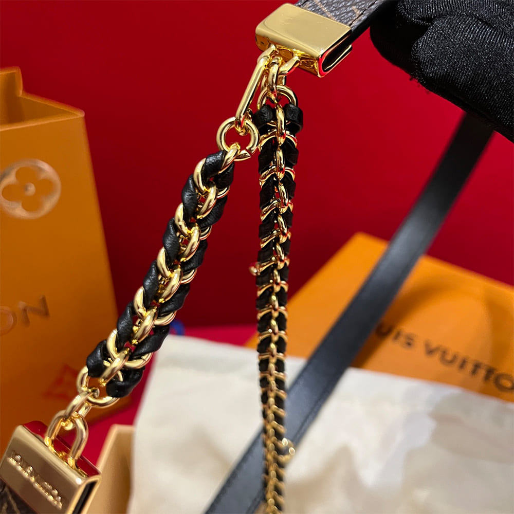 LV Braided Chain 20mm Leather Belt