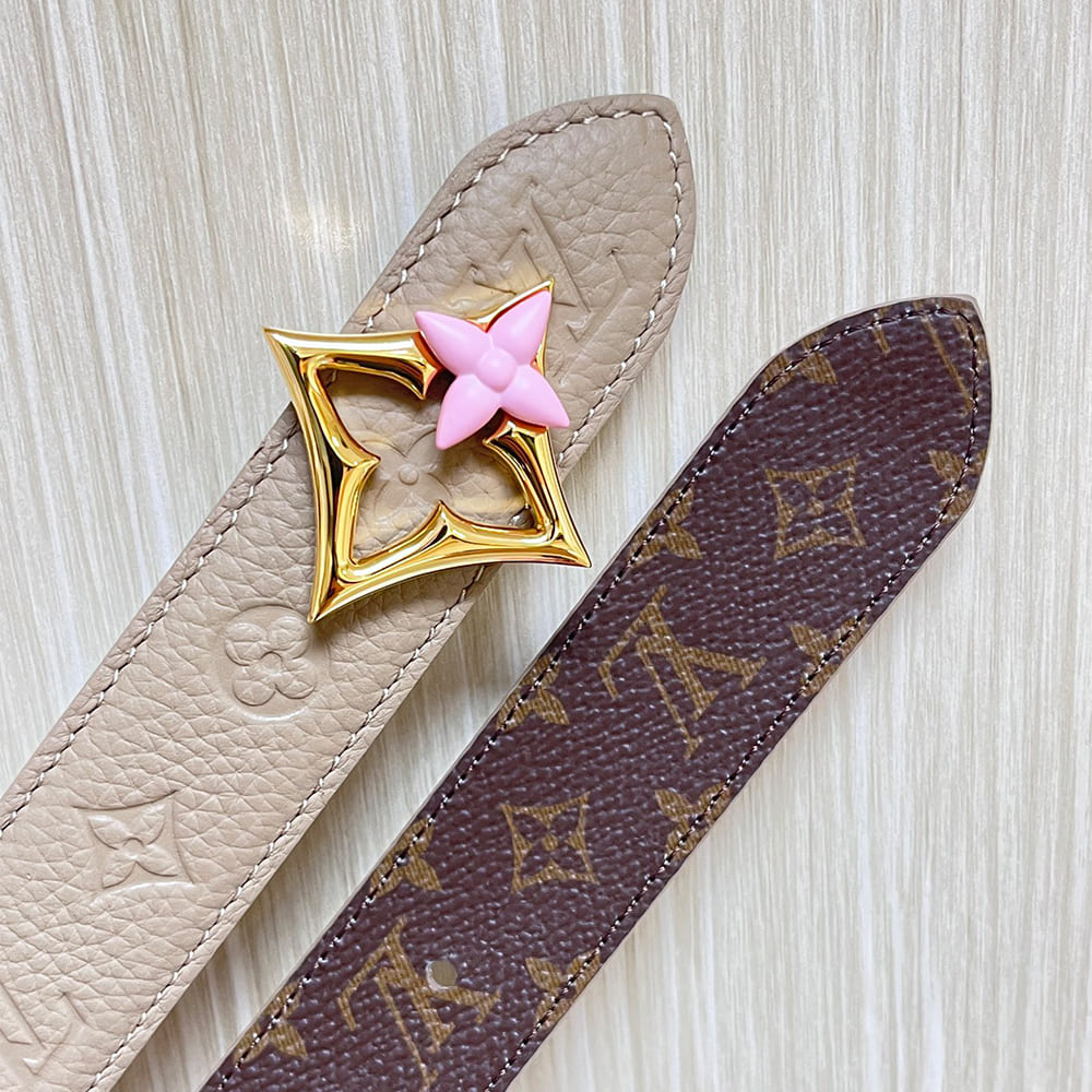 LV Flowergram Enamel 30mm reversible belt
