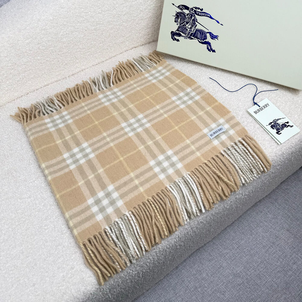 Bv*b*rry Check Cashmere Scarf