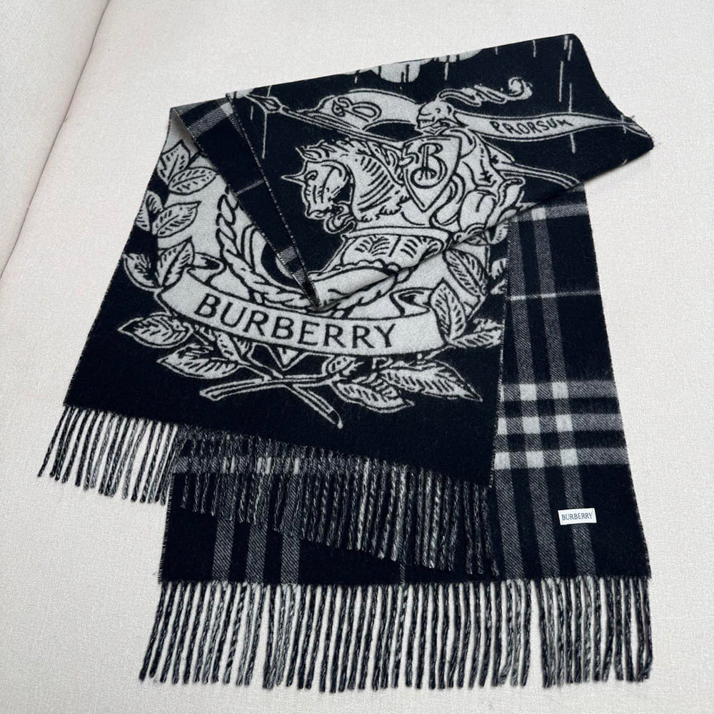 Bv*b*rry Wide Reversible Stormy Knight Scarf