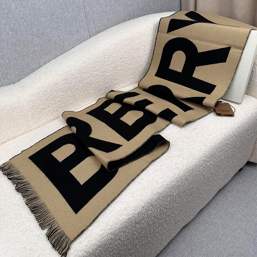 Bv*b*rry Check Cashmere Scarf