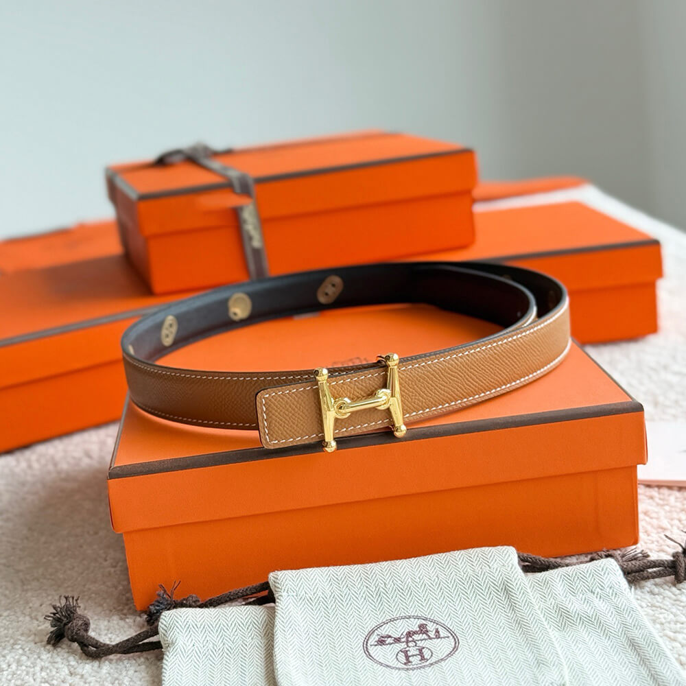 H**me5 Mors H buckle & H**me5 sur Mer reversible leather strap 24 mm