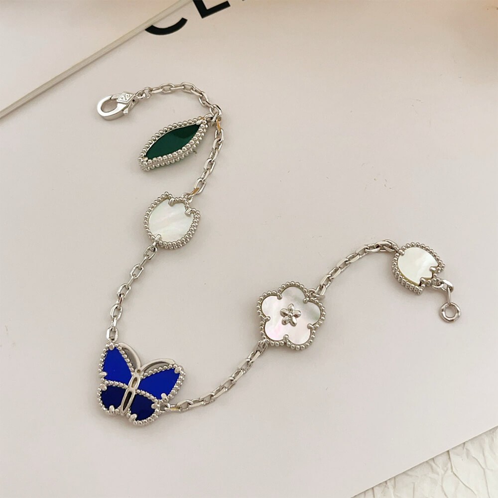 VCA Lucky Spring Butterfly bracelet, 5 motifs