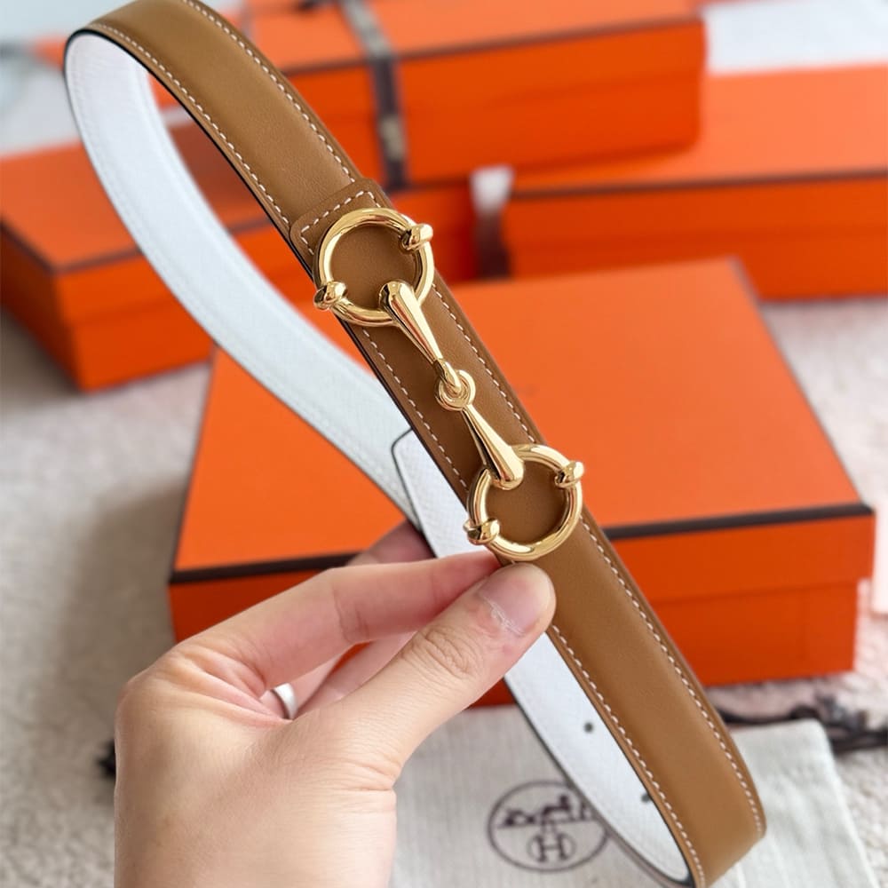 H**me5 Lady Rider belt buckle & Reversible leather strap 24 mm