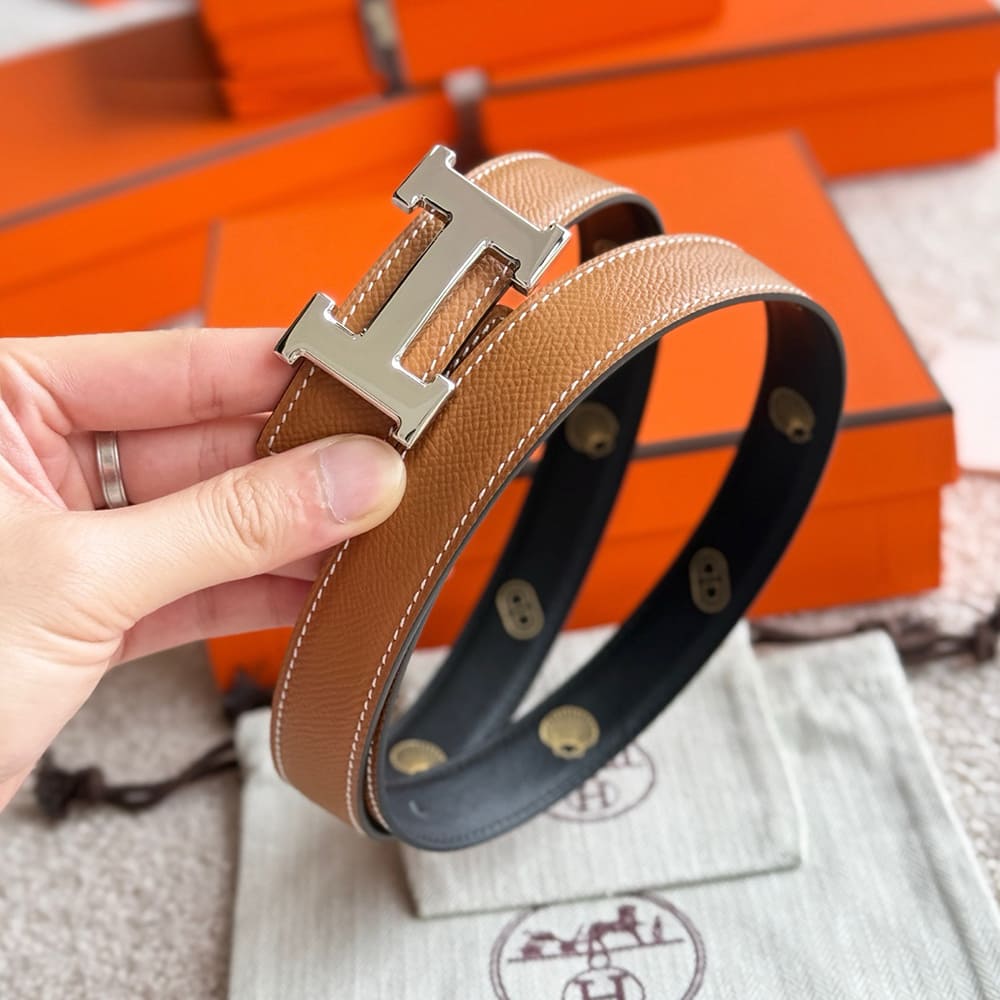 H**me5 Mini H belt buckle & H**me5 sur Mer reversible leather strap 24 mm