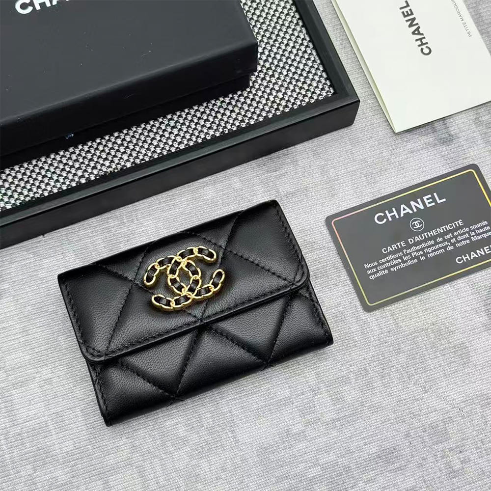 Ch**el 19 Flap Card Holder(HIGH-END GRADE)