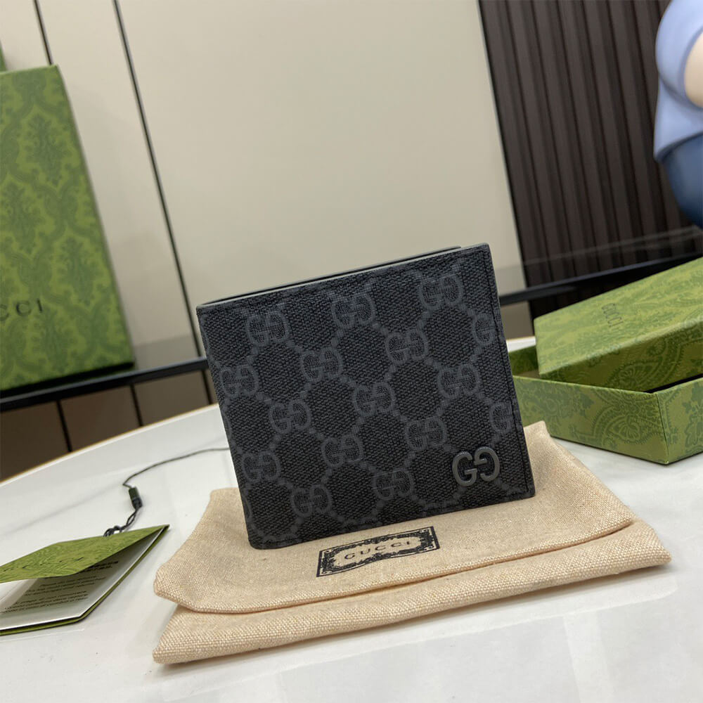 Grey interior GG bi-fold wallet(HIGH-END GRADE)