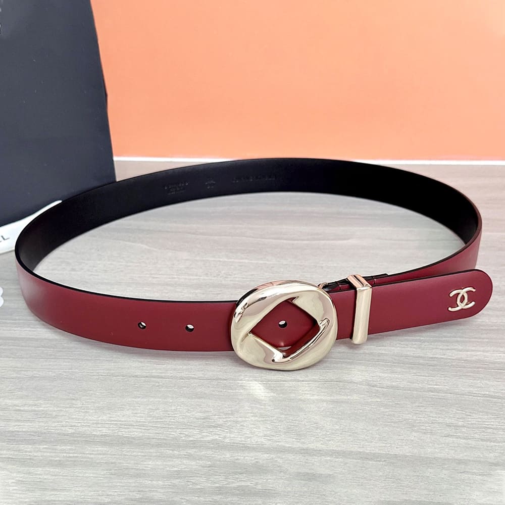 Ch**el Leather belt 30 mm