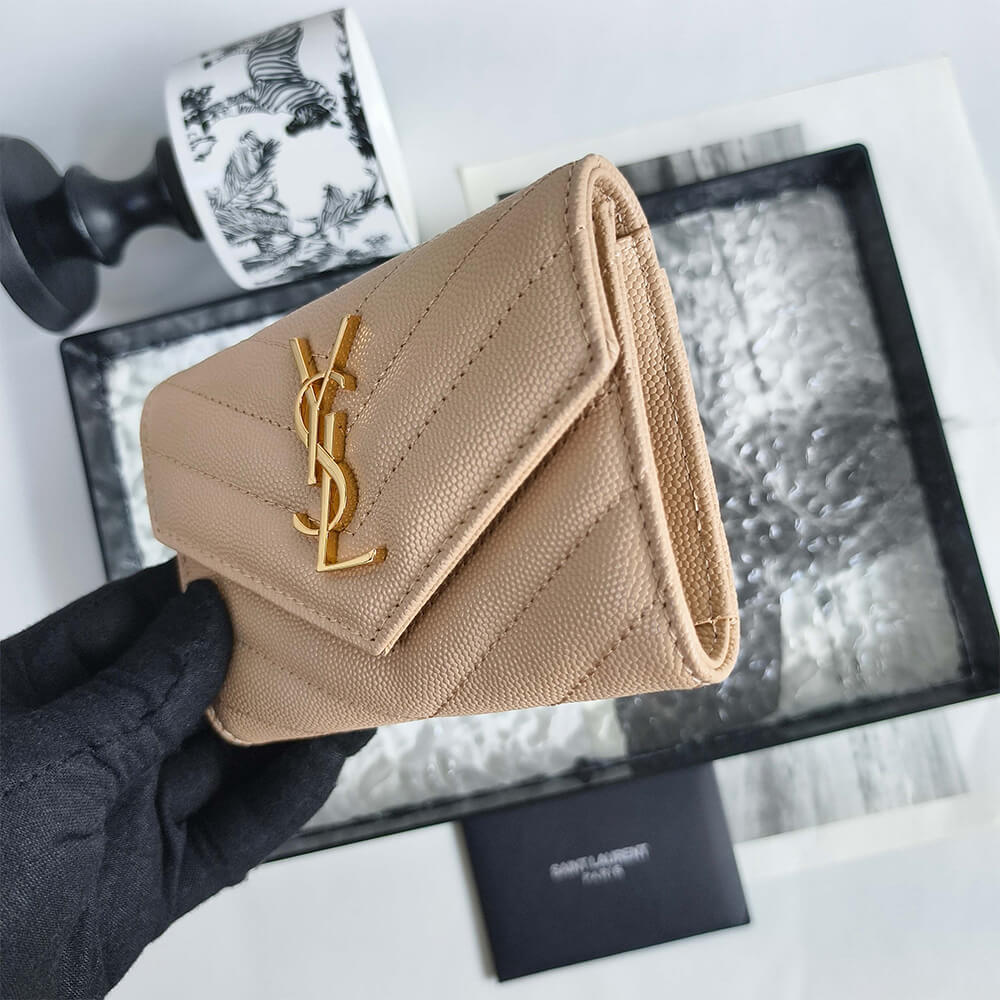 CASSANDRE MATELASS?? SMALL ENVELOPE WALLET IN GRAIN DE POUDRE LEATHER(HIGH-END GRADE)