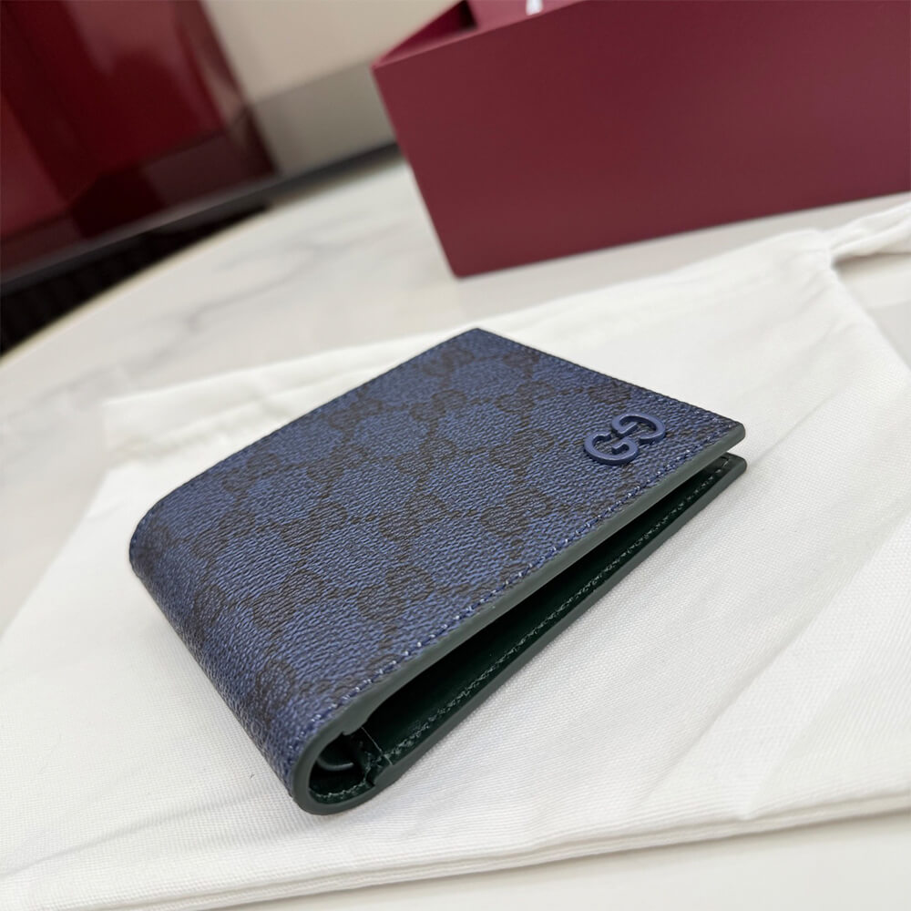Green interior GG bi-fold wallet(HIGH-END GRADE)