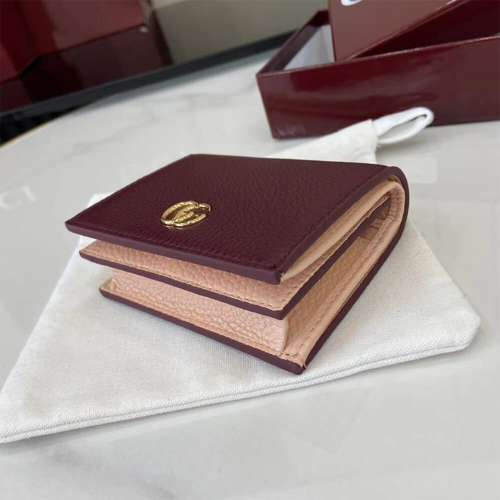 Bi-color GG Marmont small wallet(HIGH-END GRADE)