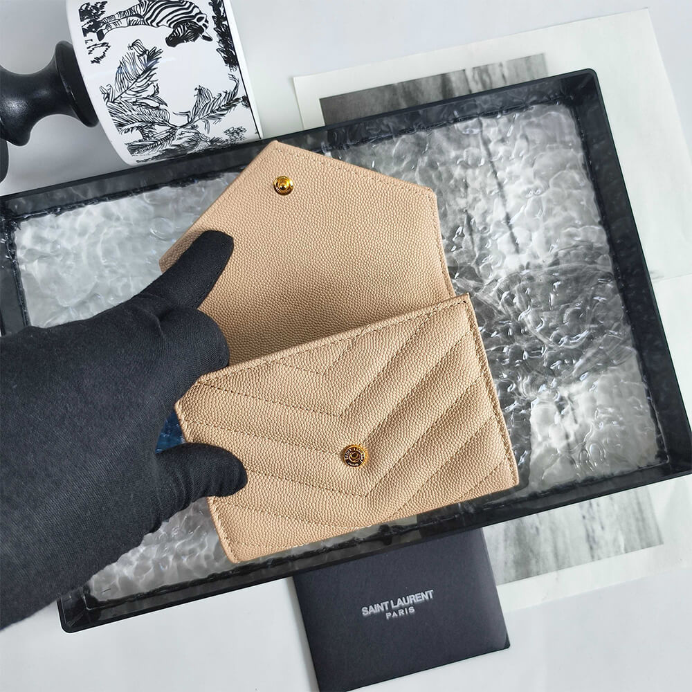 CASSANDRE MATELASS?? SMALL ENVELOPE WALLET IN GRAIN DE POUDRE LEATHER(HIGH-END GRADE)