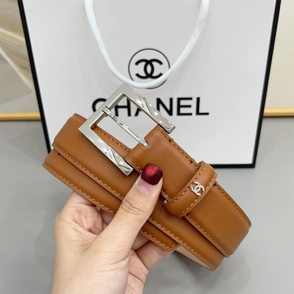 Ch**el Leather belt 30 mm