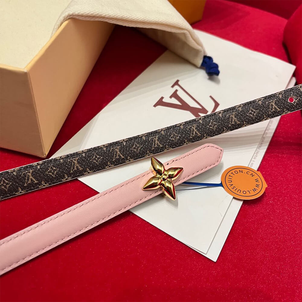 LV Mini Flowergram 15mm Reversible Belt
