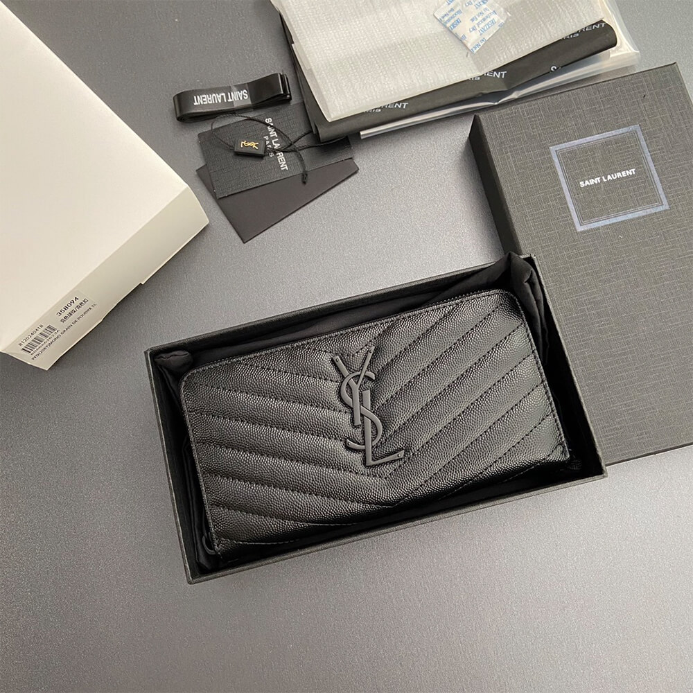 CASSANDRE MATELASS?? ZIP AROUND WALLET IN GRAIN DE POUDRE LEATHER(HIGH-END GRADE)
