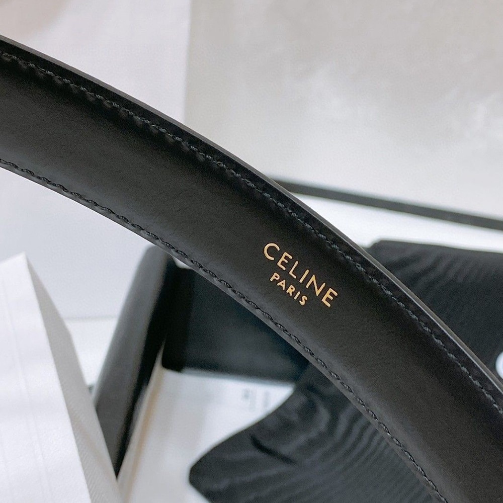 Ce1i*e TRIOMPHE TAURILLON Leather BELT 25MM