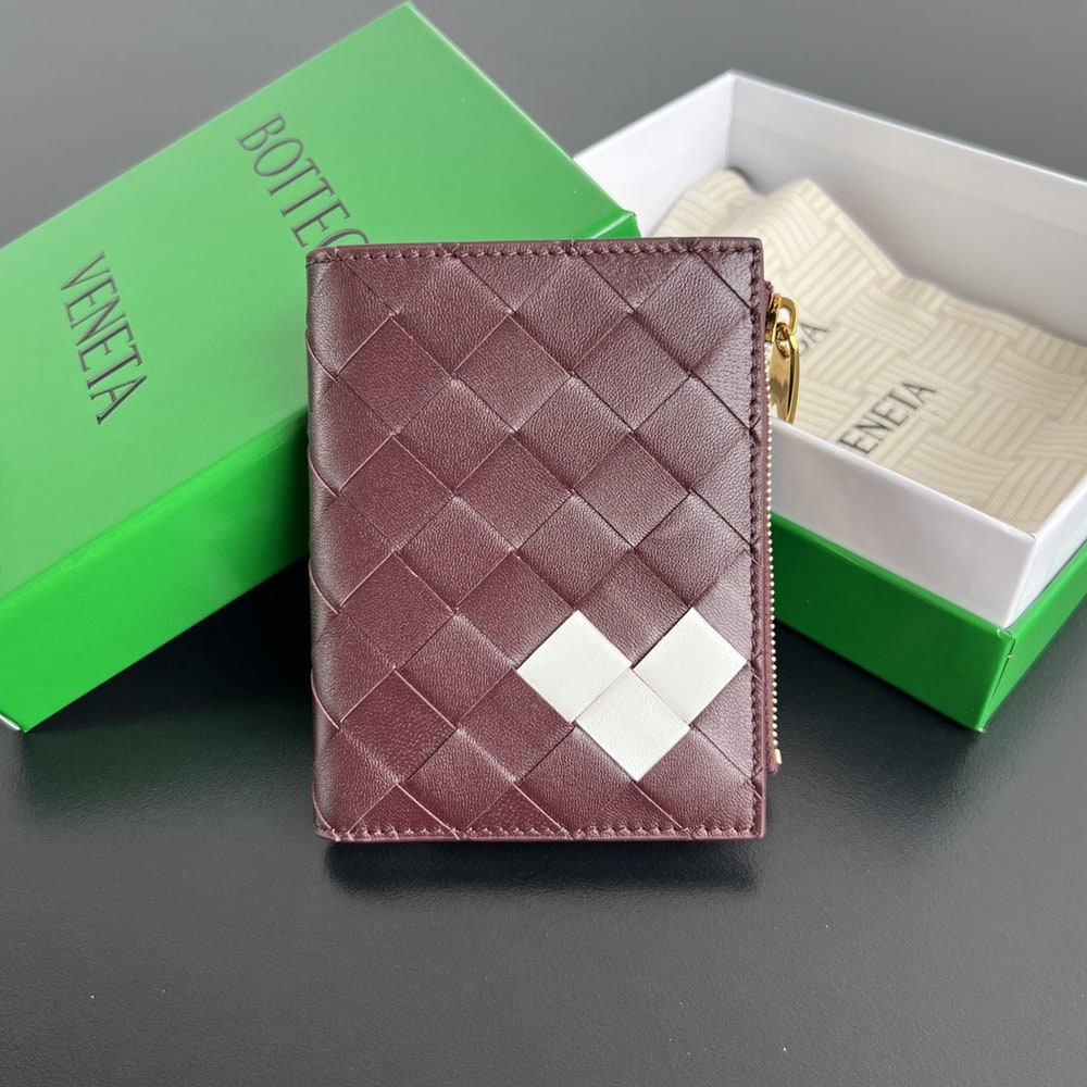 B0tt*ga Ven*ta Intrecciato Small Bi-Fold Wallet(HIGH-END GRADE)
