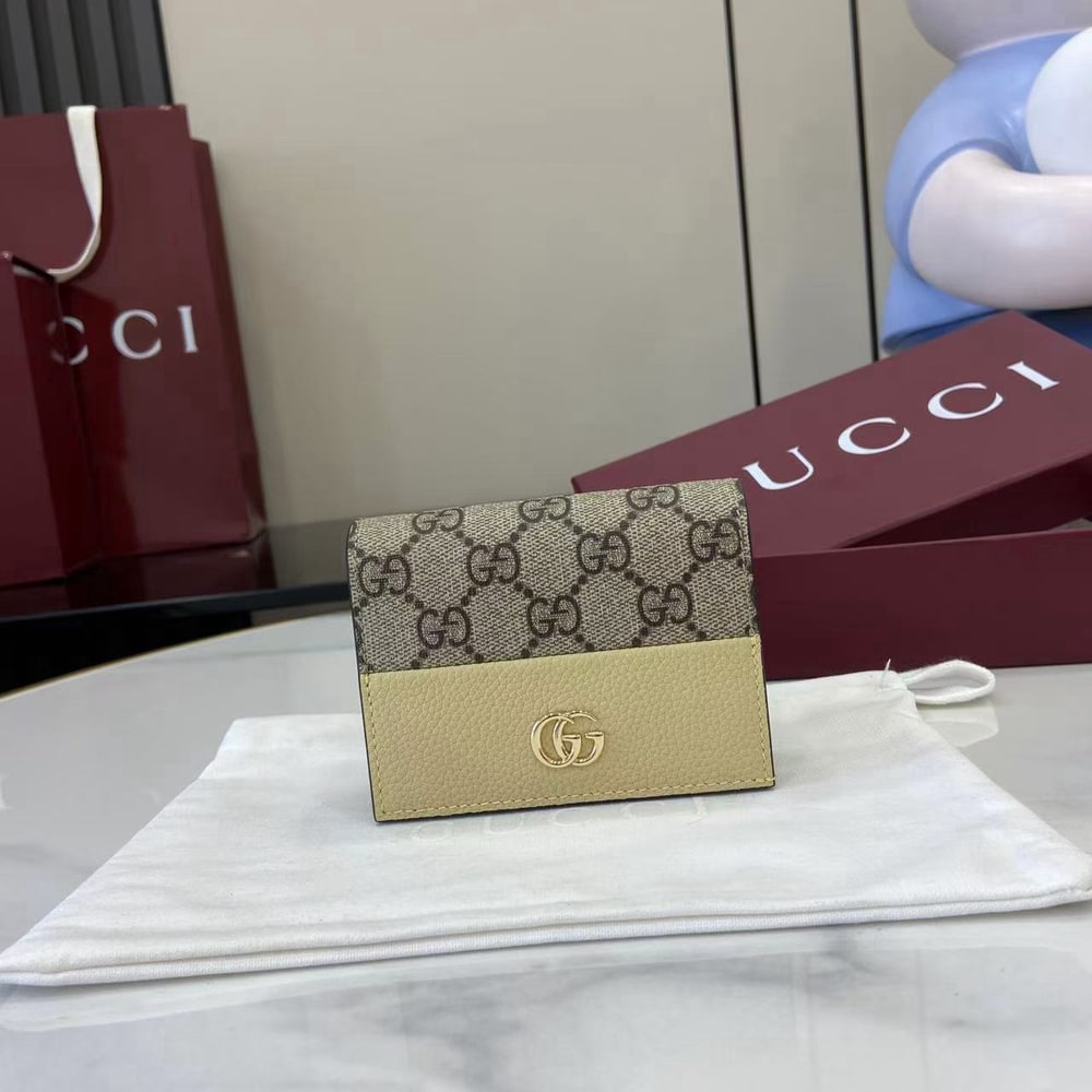 Gvc*1 Bi-color GG Marmont small wallet(HIGH-END GRADE)