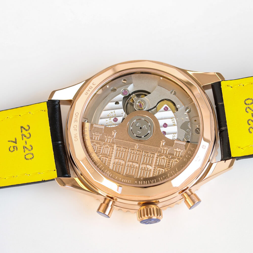 Breitling Navitimer 140th Anniversary 43mm Gold Dial Chronograph Watch