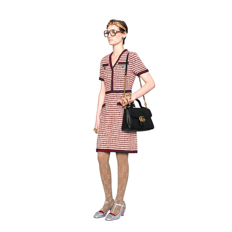 Gvc*1 GG Marmont Small Top Handle Bag