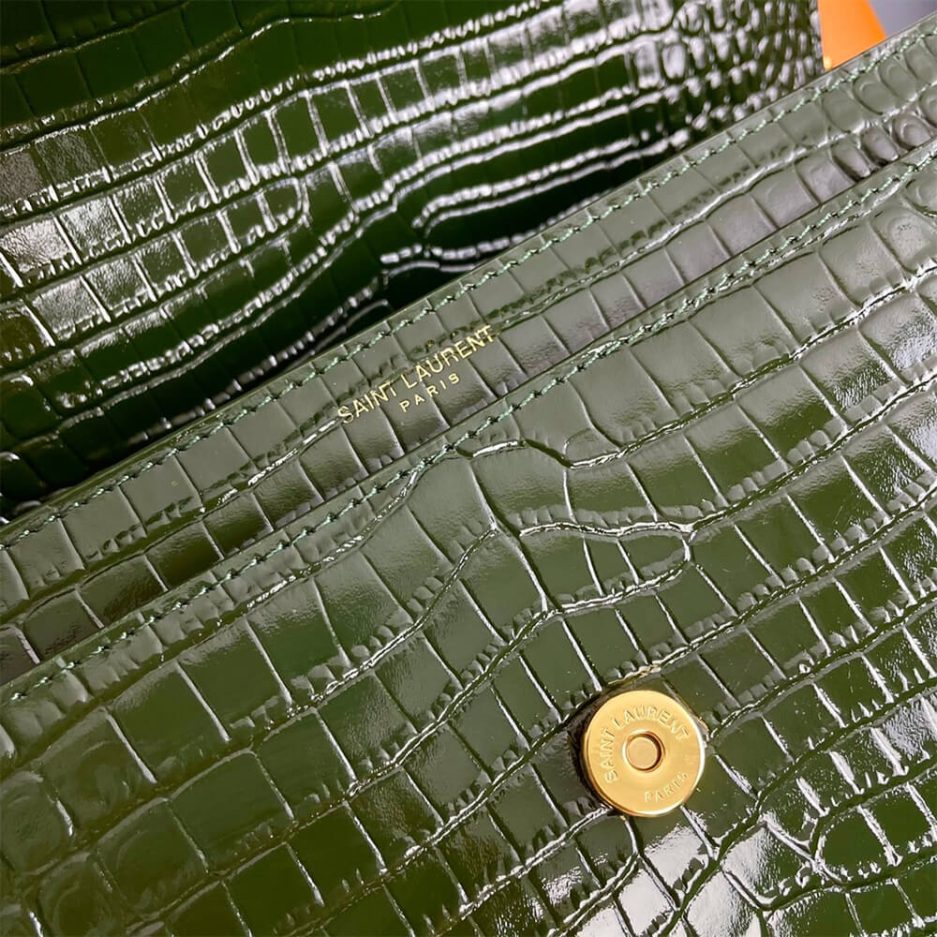 Y51 Crocodile-embossed leather SUNSET Medium