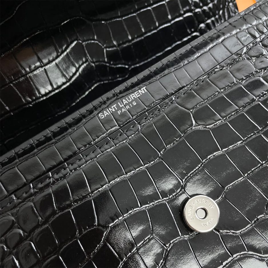 Y51 Crocodile-embossed leather SUNSET Medium