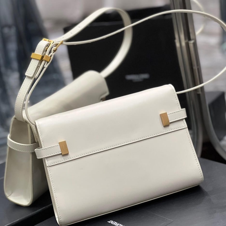 MANHATTAN SMALL SHOULDER BAG IN BOX Sa1nt Lau*nt LEATHER