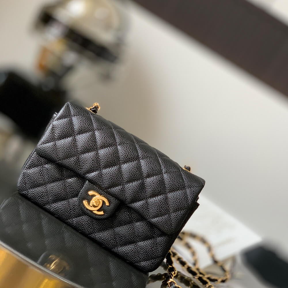 Ch**el MINI FLAP BAG(HIGH-END GRADE)